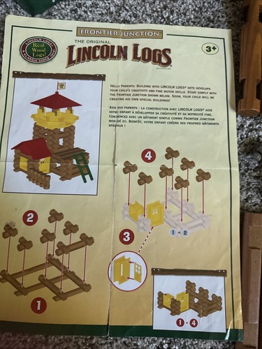 Hasbro The Original Lincoln Logs Frontier Junction Wooden Log Set Complete 2004 - Picture 6 of 15