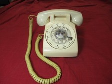 Vintage, Stromberg-Carlson White (Faded) Rotary Dial Phone! SC 500D! Works!!