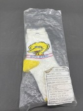 Vintage Children  s Socks Sesame Stree Big Bird /Elmo L 7-11.5 NOS