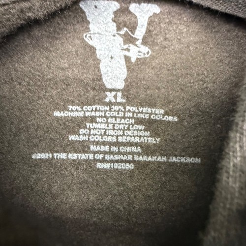 NWOT Pop Smoke Vlone The Woo Hoodie Sweatshirt Mens Sz XL Streetwear Black Flame - Picture 4 of 7