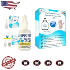 Dental Lab Super Glue Gel 1oz - Strong Instant Bond Adhesive