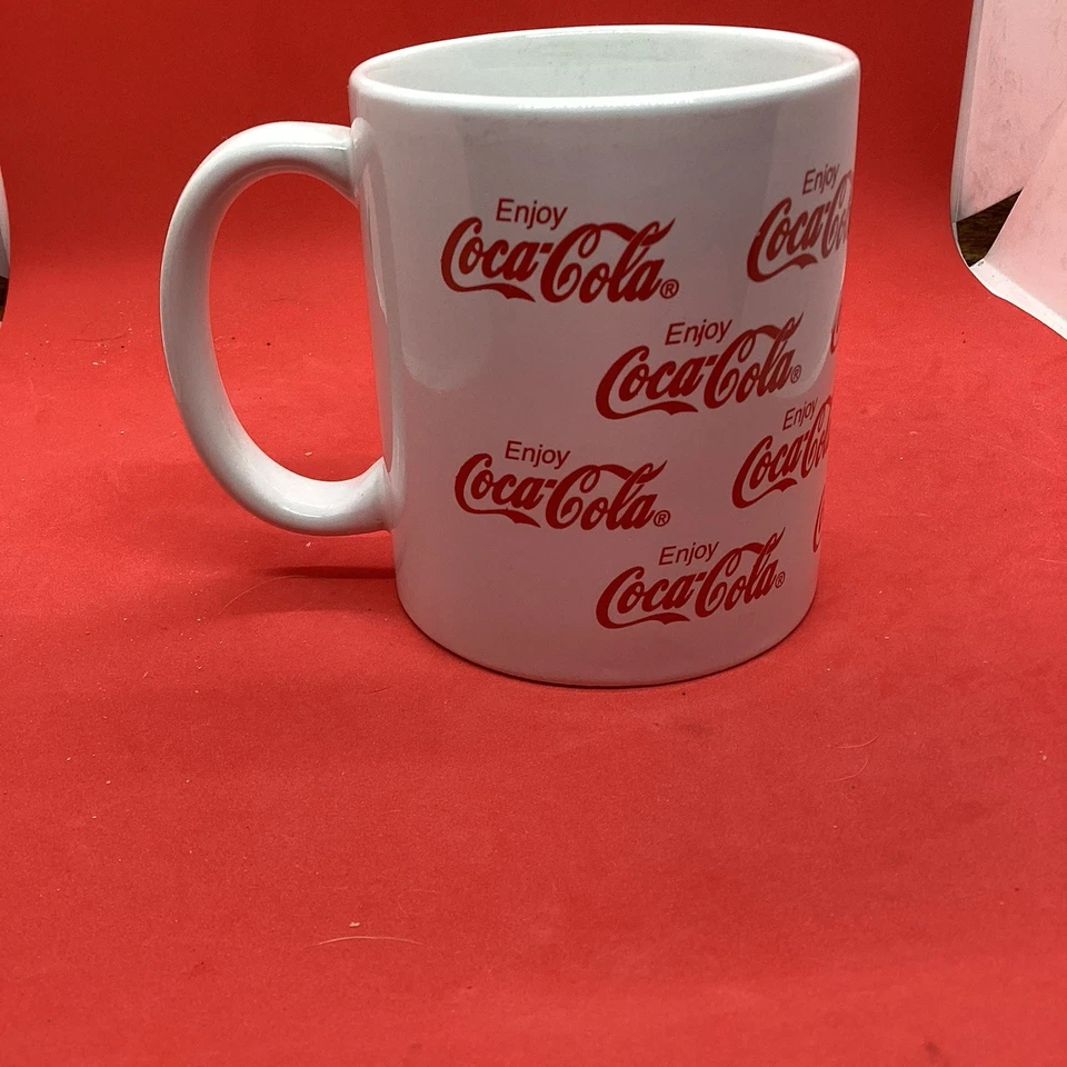 Enjoy Coca Cola  Coffee Mug 10 fl oz. Red and White - Image 3 of 4