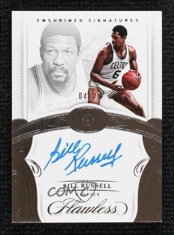 Panini Bill Russell Basketball Autographed Sports Trading Cards