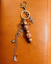 Handmade, Purse Bling, Beaded Bag Charm, Keychain, Bag Swag, Handbag Faith NEW