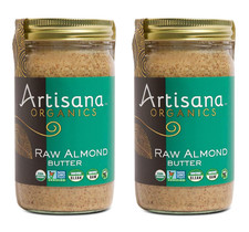 Organics Raw Almond Butter 2 Pack, 14Oz Jars  USDA Organic, No Sugar Added, N