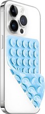 1 Pack Silicone Suction Cup Phone Case Mount Double Sided, Baby Blue