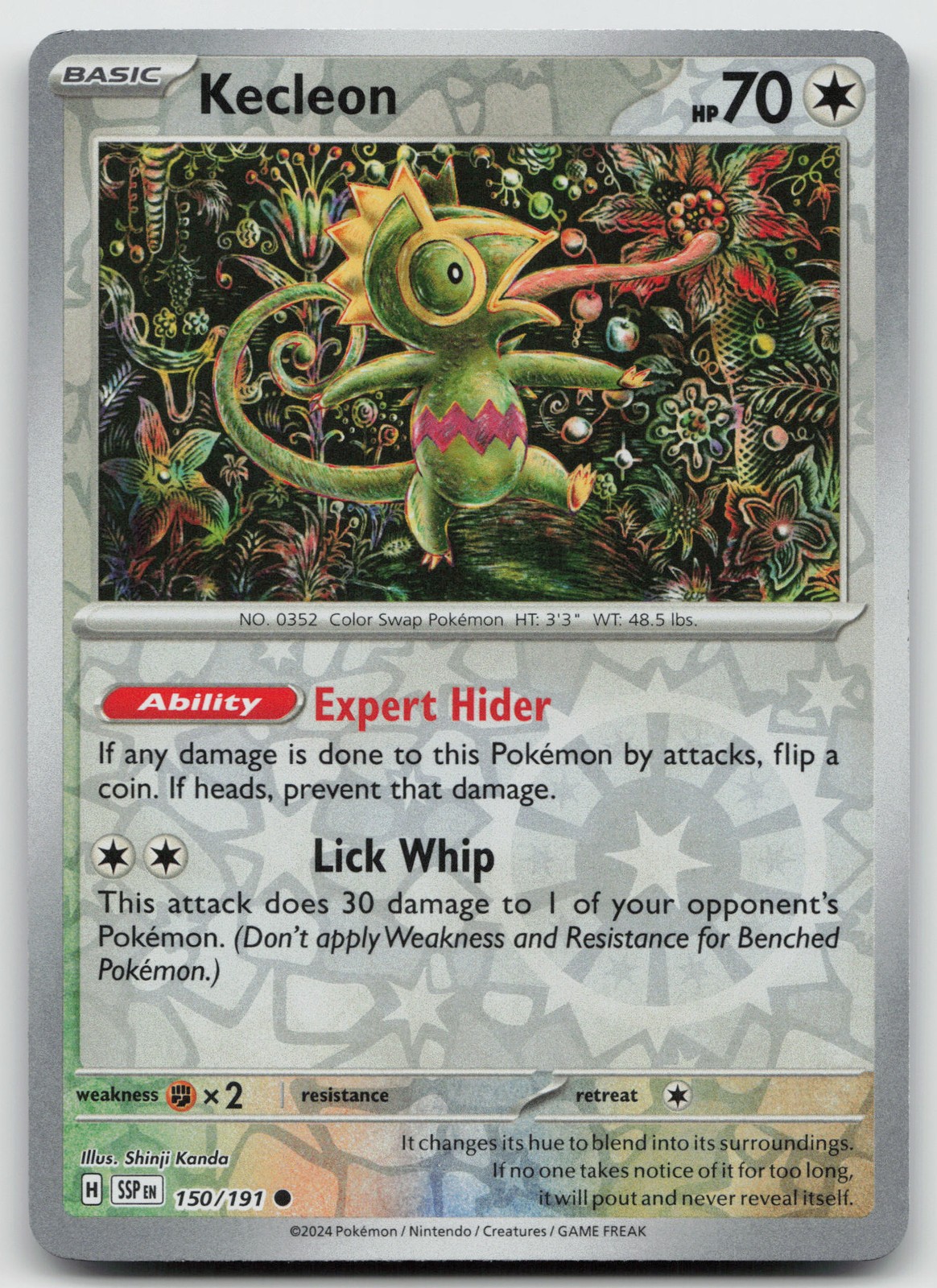 Kecleon Common Reverse Holo SV08: Surging Sparks 150/191 NM