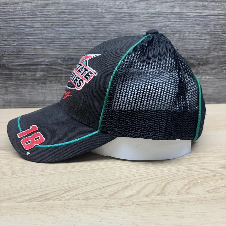 Gorra de carreras Interstate Batteries correa trasera para hombre malla negra NASCAR 18 Trucker Foto 4 de 4