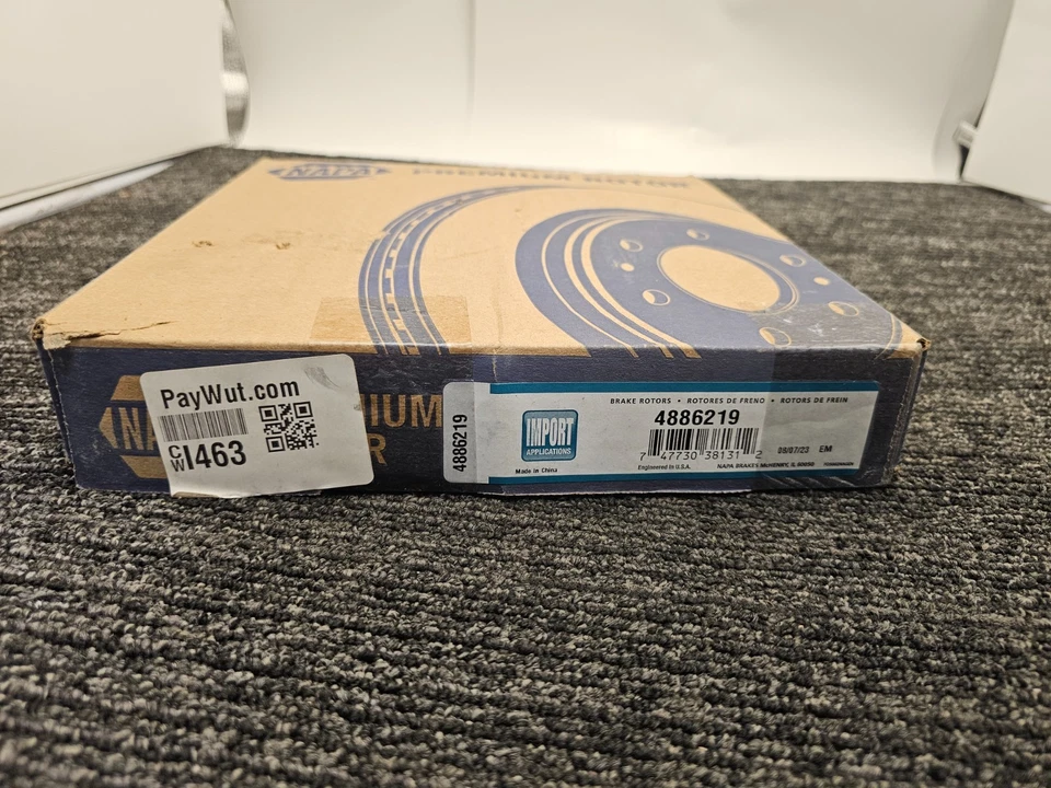 Rotor de freno premium de hierro fundido sin recubrimiento NAPA 4886219 para Toyota Camry 1992-2001 Foto 2 de 4