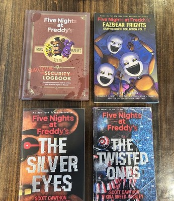 Five Nights at Freddy s Book Lot   4 Books   Silver Eyes, Twisted Ones, Logbook