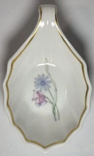 Richard Ginori Italy Bone China Primavera Floral Spoon Rest Scallop Gold Edge