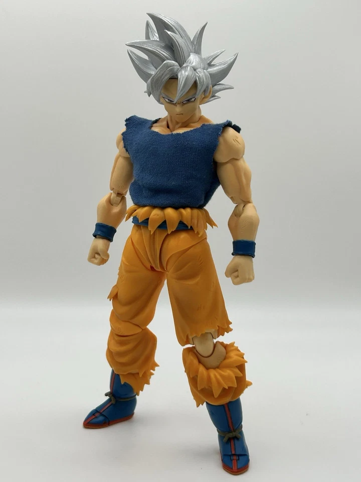 Paquete de camisas 1/12 dañadas de batalla chaleco azul para figura de SH Figuarts SonGoku Foto 3 de 4