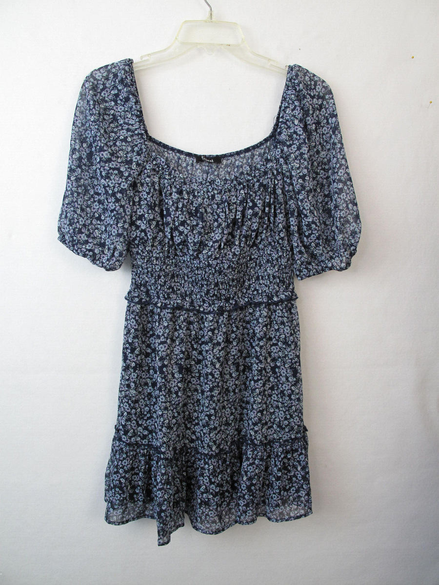 trixxi blue floral dress White Blue Floral Ruffle Sleeve Midi Dress  Trixxi Wholesale