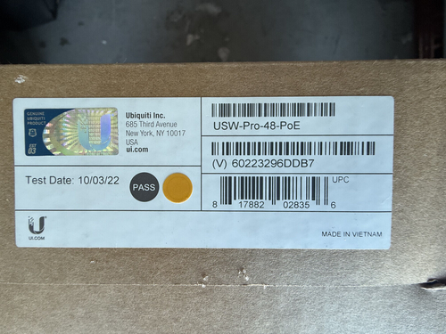 Ubiquiti Networks USW-PRO-48-POE 48 Port Rack Mountable Ethernet Switch NIB