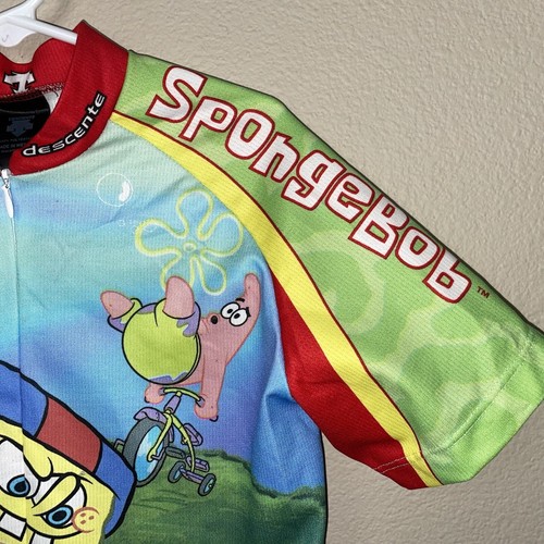 Descente Cycling Bike Jersey Spongebob Squarepants Patrick 1/2 Zip Youth Medium - Picture 5 of 14