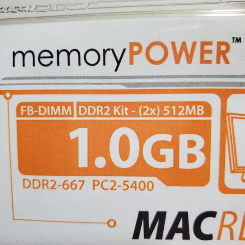 New Centon Memory Power MACReady Mac Pro RAM 1GB (2x 512MB) DDR2-667 - Picture 2 of 12