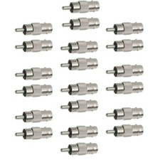 50PC BNC Female Plug RCA Male Jack Coax Cable Adapter Connector Coupler CCTV