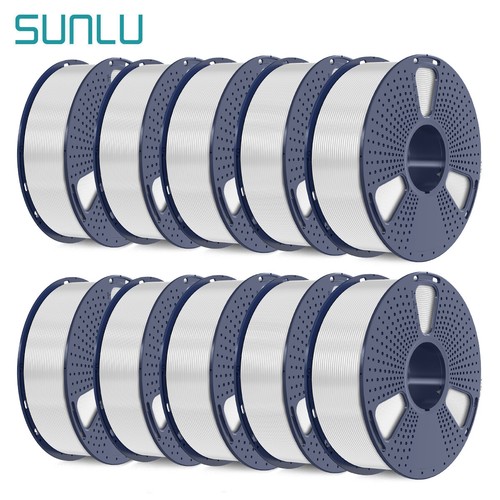 SUNLU 10*1KG 3D Printer Filament PLA Plus 1.75mm PLA+ Neatly Wound Clog- Free