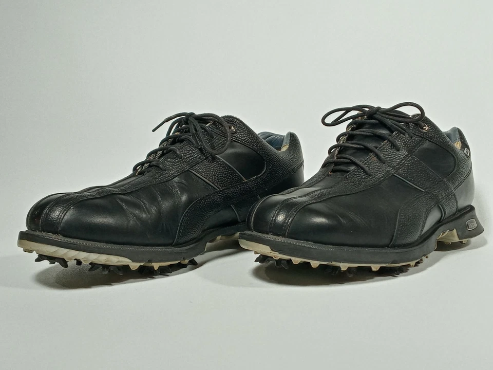 Etonic Men's Gore Tex Leather Split Toe Oxford Black Golf Shoes Size 9.5 M Great - Image 3 of 4