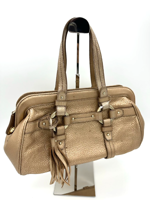 Bally Gold Leather Tassel Satchel Bag Ohona Gold Ring Authentic | eBay
