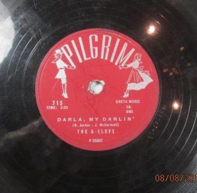 G-CLEFS KA DING DONG DARLA MY DARLIN PILGRIM  #715 1956 78 RPM