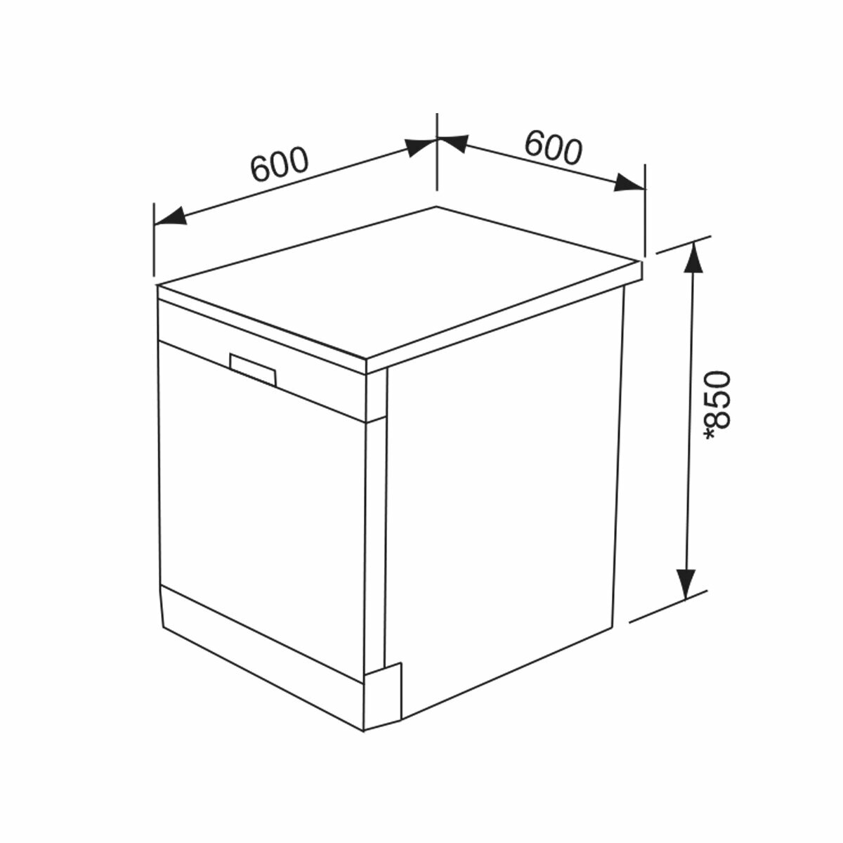 Emilia 60cm Freestanding Dishwasher (Stainless Steel) Model EDW64SS RRP