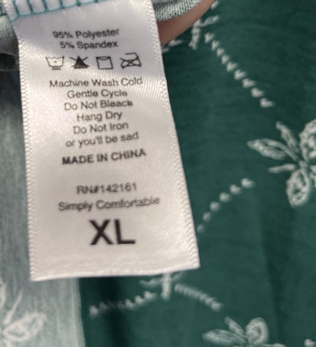 Abito lungo a colonna DANI Lularoe XL verde scuro bianco delicato maglia floreale nuovo con etichette - Foto 9 di 11