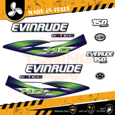 Decalcomania Adesivi Motore Fuoribordo Evinrude e-tec ho 150 cv - C
