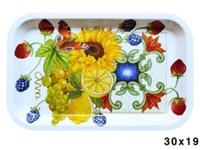 Set 12 Pezzi Vassoio 30x19cm In Melammina Campagna Toscana dfh