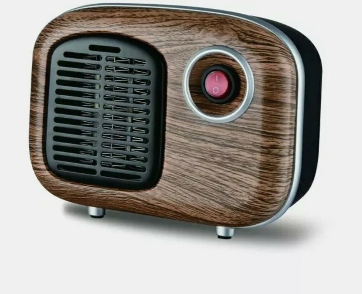 Soleil Personal Electric Ceramic Space Heater Wood Grain Desktop 250  Watt