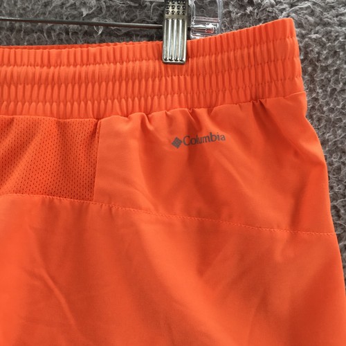 Columbia Sweat Shorts Womens L/5 (actual 36x5) Orange High Rise Pull On Pocket - Picture 10 of 14