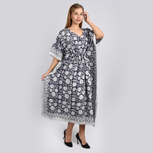 Kaftan Dress Caftan Beach Cover Boho Gown Hippie Beach Women Plus Size Tunic Top - Picture 3 of 4