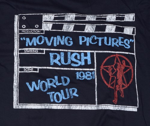 Rush T Shirt Moving Pictures 1981 Tour Black Official New S M L XL XXL - Picture 14 of 48