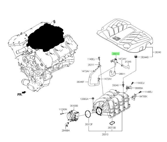 Vapor Canister Purge Valve 289103F500 for Hyundai Creta Equus Genesis K900 5.0L Vapor Canister Purge Valve 289103F500 for Hyundai Creta Equus Genesis K900 5.0L