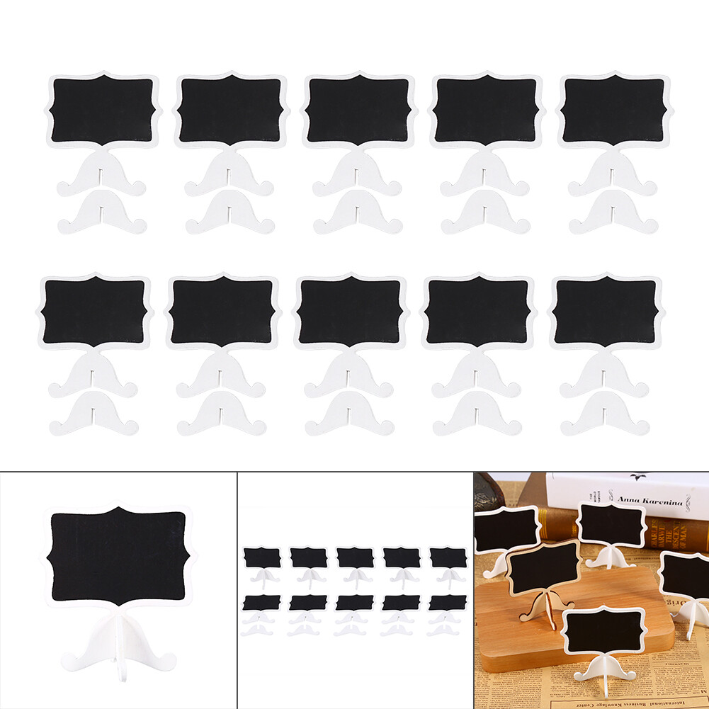 10 Pack Wood Mini Chalkboards Signs With Support Easels Place Cards