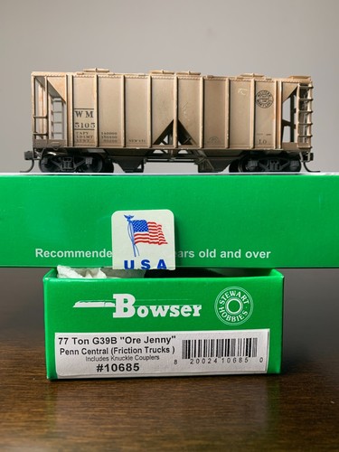 BOWSER #??? Coche tolva cubierta Western Maryland "gris" PS-2 #5105 desgastado H.O. | Zustand: Used
