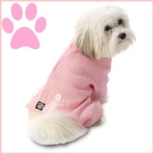 Petrageous Pink Thermal Long John Style Dog Pajamas  " FREE TOY"  S/M