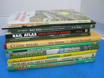 BRITISH RAILWAY BOOK LOT SOUTHERN HISTORY TRAIN MAPS ATLAS WESTERN COLLECTION  
