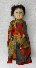VTG Japanese GOFUN Girl Doll Kimono 7" Japan Antique Jointed