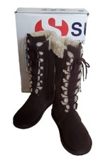 Superga Suede Boots Brown Womens Uk 6.5 Eu 40 Waterproof Rrp £160