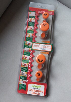 Tonic Studios Weihnachten 4 Locher Set Pinguin Stechpalme Schneeflocken Bordüre System Karten