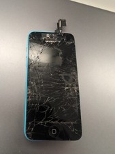 Iphone 5c Used Broken Screen 16GB Blue Selling As Is For Parts 0116 
