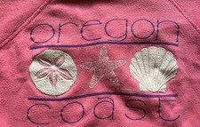 VTG 1985  Oregon Coast  Hanes 50/50 Pullover Sweatshirt, Unisex, Pink, Men  s Med