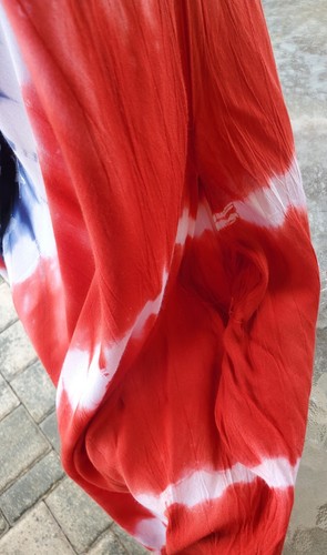 Rayon loose american flag Jumpsuit long romper cruise rayon 3X beach coverup - Picture 12 of 12