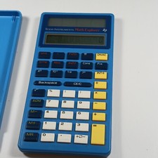 Texas Instruments Math Explorer Calculator With Cover Blue Works