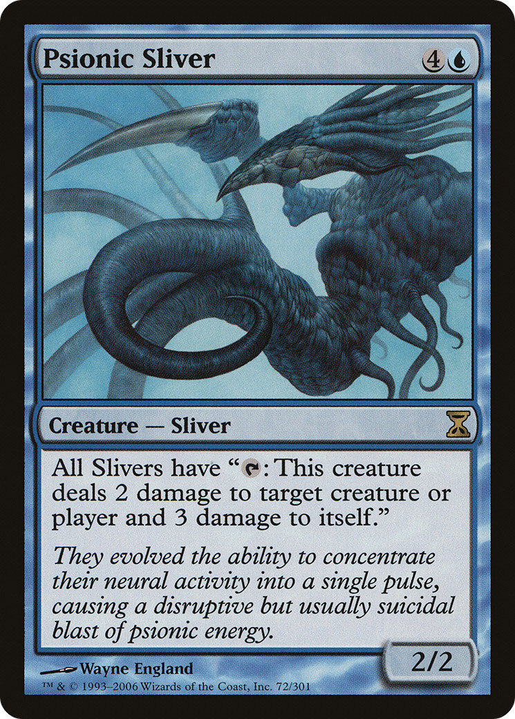 Psionic Sliver x (1) - Time Spiral - Very Good/Excellent- 4RCards