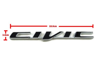 CIVIC Metal Badge Logo Emblem For Honda Size 18.0x2.0cm install