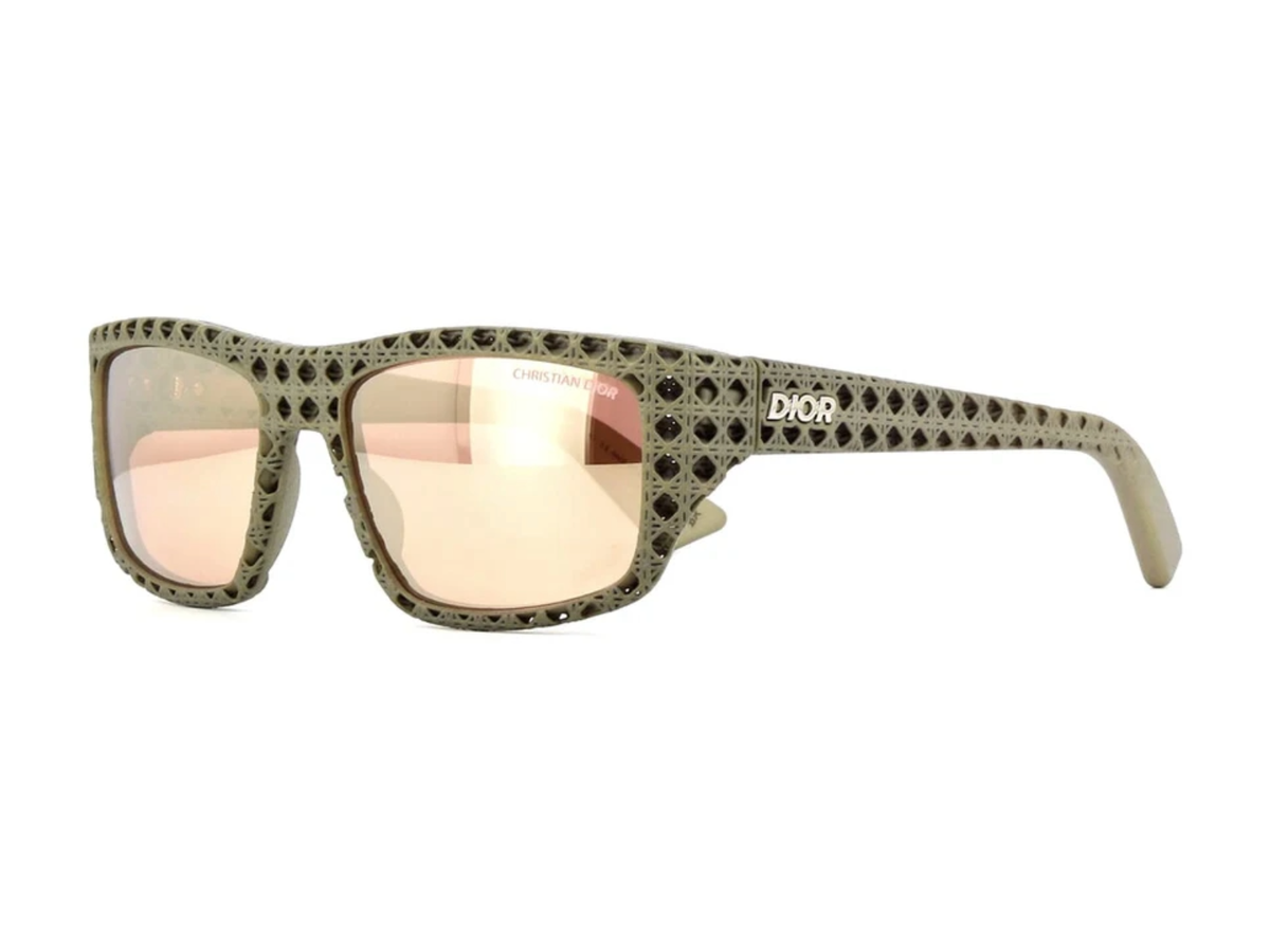 Dior3D S1I 65L4 Men's Brown / Pink-Silver Mirrored Sunglasses 57 x