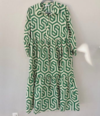 slim fit dress slacks Green One Shoulder Geometric Floral Dress - Vacation Ready main image 0