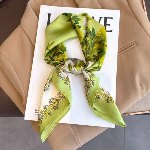 70x70cm Women's Silk Scarf – Luury Printed Pashmina Shawl & Headband - Picture 47 of 65